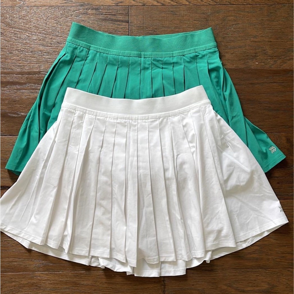 GREEN skirt only. All in Motion Vivid Green Pleated Tennis Skort with pockets